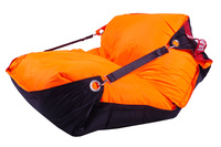 Sedací vak 189x140 duo fluo orange - black