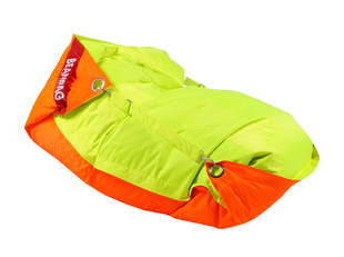 Sedací vak 189x140 duo fluo orange - fluo limet